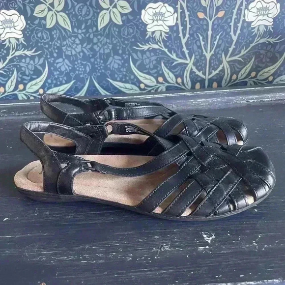 Earth Origins Shoes - Earth Origins Women's Black Leather Sandal